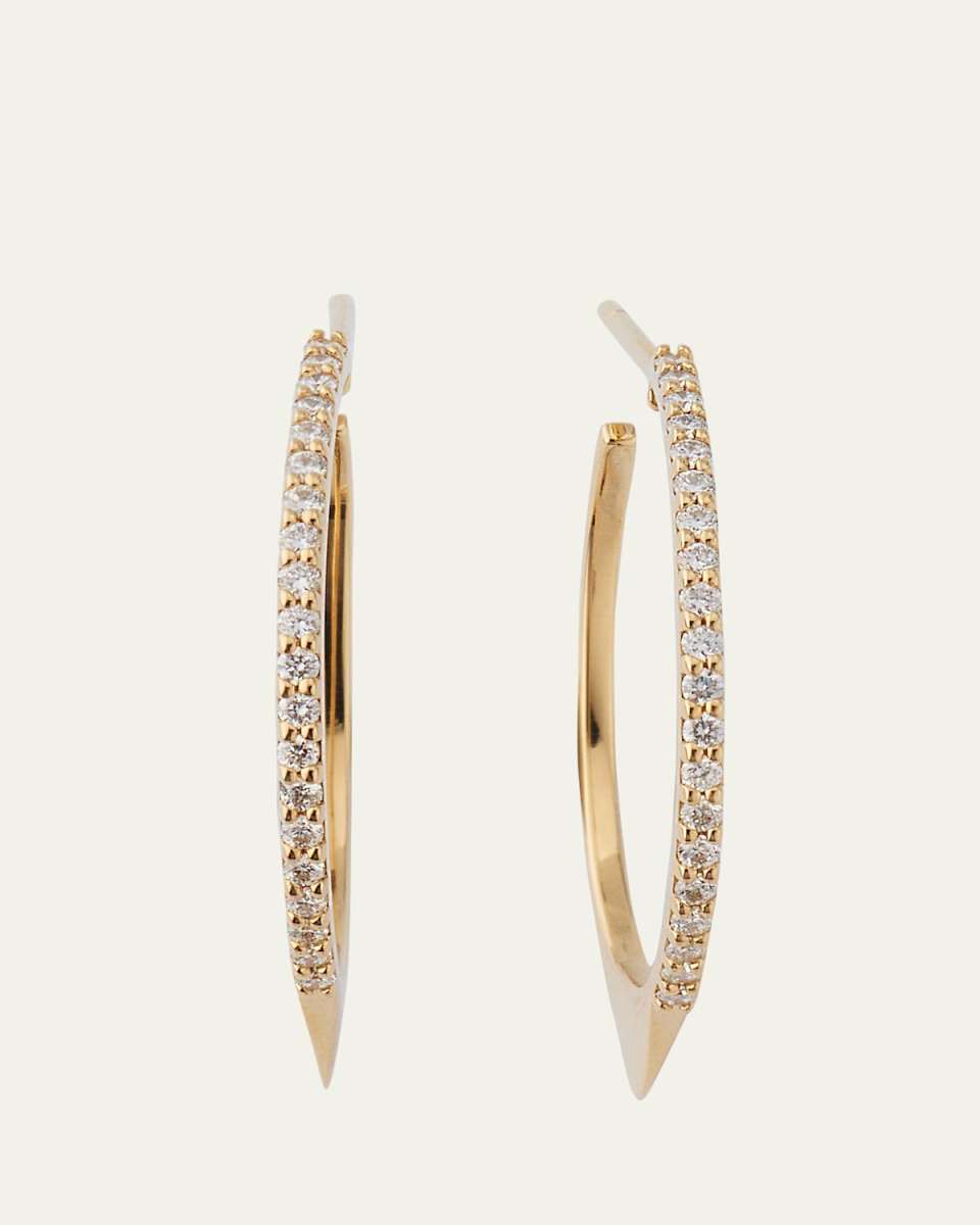 Eclipse Diamond Hoop Earrings